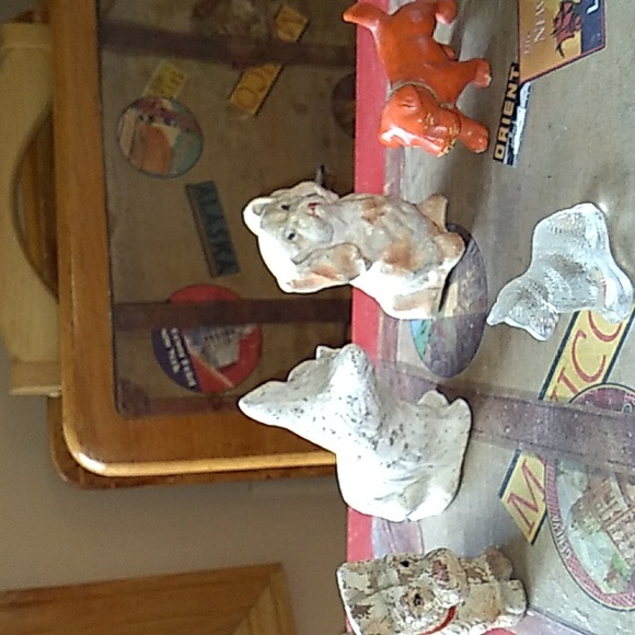 🐶  SCOTTY DOG Puppies Lot ChalkWare, Pottery, Vintage Miniatures Lot of 5 - Picture 4 of 16